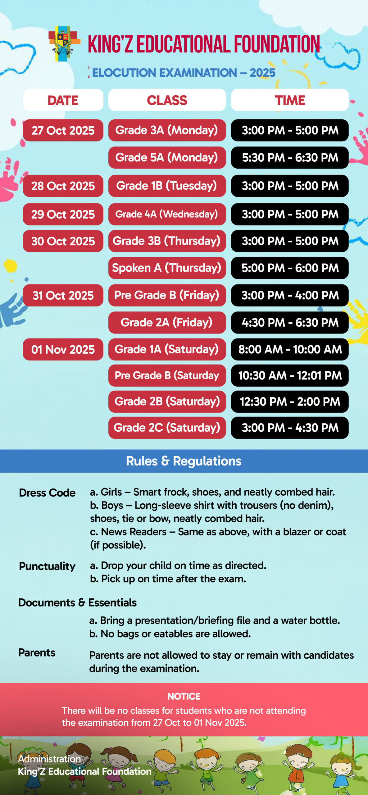 Elocution Examination – 2025